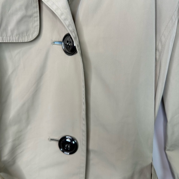 Talbots Khaki Belted Rain Trench Coat large - Picture 6 of 7